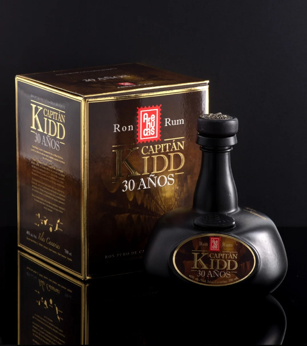 Fotografía de producto, ron Capitán Kidd